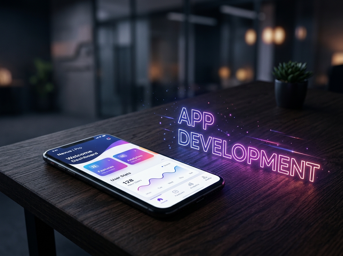 smartphone displaying app develo… 202606142253